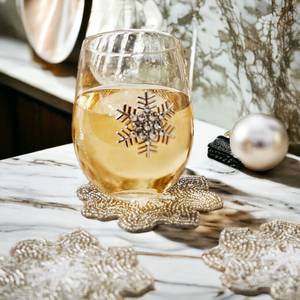 Handmade Beaded <b>Coasters</b> - Boho <b>Drink</b> <b>Coasters</b> with Polyester Backing (4x4 Inch) - Product Image 2