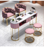 YQ Forever Entièrement installé Nail Care Manucure Table Nail SPA Nail Table and Chair Set Combinaison