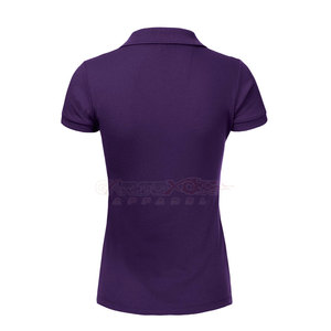 T-shirt décontracté ajusté pour femme, couleur unie personnalisable, respirant, en maille polyester/coton, séchage rapide, écologique - Product Image 4