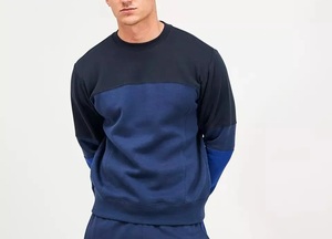 Unisex 2-Piece Jogger Pullover Hoodie Sweatshirts Set Customized Cotton <b>Crewneck</b> Plus Size Women's & Men's Tracksuit - Product Image 2