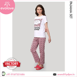 100% conjunto de ropa de dormir de algodón para mujer Exporter's Ready Bk Sto Plus Size 2 piezas Pama para mujer XS para la temporada de primavera Loge Wear - Product Image 2