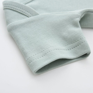 Fabricant de grenouillères avec logo personnalisé et impression pour bébé vente en gros de barboteuses 100% coton à manches courtes unisexes bon marché pour bébé - Product Image 4