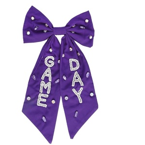 Seed Beads Bow Hair Accessories With Embroidery Work Custom Color Seed Beaded Embroidery Hair Bows wholesale Price - Product Image 4