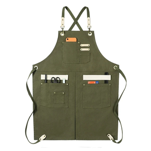 Sleeveless Canvas Polyester Bib <b>Apron</b> Reusable Cooking <b>Kitchen</b> <b>Aprons</b> for Women and Men Chef Style - Product Image 5