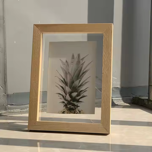 Crescent Crafts hecho a mano marco de fotos de madera Natural transparente personalizado 4X6 5X7 pantalla de mesa Vertical al por mayor - Product Image 2