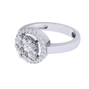 925 Sterling Silver <b>Dainty</b> Geometric Vintage Wedding <b>Ring</b> VVS Moissanite Cluster Design White <b>Gold</b> Plating Inset Technology Fine - Product Image 2