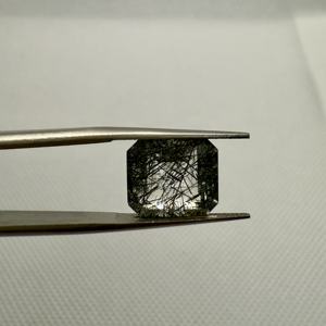 6.36ct ควอทซ์พลอย rutilated มรกตเจียระไนแบบธรรมชาติขนาด11.9x10.1x7.4มม. สำหรับทำเครื่องประดับสำหรับทำแหวน - Product Image 1