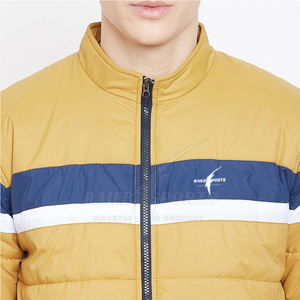 Blousons d'hiver matelassés pour hommes, style personnalisé, col montant, logo frontal, en nylon/polyester, manches longues, prix de gros, en vente - Product Image 2