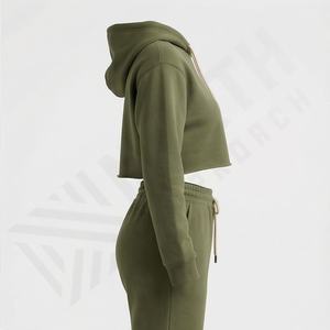 Conjunto Deportivo de Dos Piezas para Mujer, 100% Algodón, Estilo Vintage, Personalizable, Pantalones Deportivos, Estampado Sólido, Corte Regular, Cálido para Invierno - Product Image 3