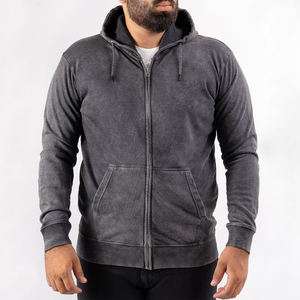 Invierno secado rápido transpirable ligero 100% algodón logotipo personalizado cremallera Streetwear Sudadera con capucha - Product Image 1