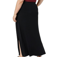 Servicio OEM, Falda Elegante Informal para Mujer, Color Sólido, Cintura Alta, Largo hasta el Tobillo, Secado Rápido, Transpirable, MOQ Bajo