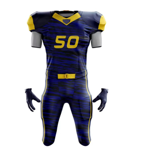 Uniforme de fútbol americano de poliéster Unisex 2024, camisetas personalizadas de alta calidad, transpirable, impreso, número único, equipo de talla grande - Product Image 2