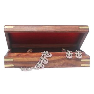 Caja de Joyería de Madera Personalizada Hecha a Mano para Amantes de la Decoración Artesanal, Detalles de Impresión Finos, Precio al por Mayor - Product Image 1