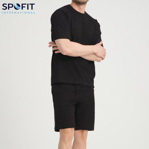 Cómodo Color sólido verano transpirable estilo Hip Hop conjuntos de trajes personalizados para hombres 100% tela de algodón mejor calidad al por mayor - Product Image 4