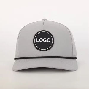 Haute qualité 5 panneaux en caoutchouc Logo Performance Sport casquette de Baseball personnalisé broderie Logo étanche découpé au Laser perforé unisexe - Product Image 1