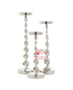 Centros de mesa Nueva llegada Soporte de luz de té de aluminio de metal Soportes de velas de aluminio fundido para la cena - Product Image 5