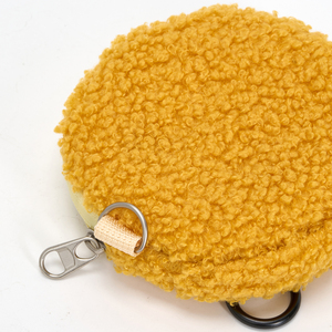 Lambswool <b>Mini</b> Coin <b>Pouch</b> Unisex Fashion Portable Coin Purse with Zipper Closure, Custom Color and Logo, 40g Storage <b>Pouch</b> - Product Image 4