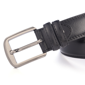 Cinturón de Cuero Genuino Casual para Hombre, Estilo Nuevo, con Patrón Sólido y Hebilla de Aleación - Product Image 4