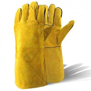 Guantes de Soldadura de Piel de Vacuno Sunland, Guantes de Seguridad de Piel Auténtica de Vacuno, Protección Laboral Industrial para Hombre - Product Image 1