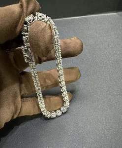 จี้เพชรโมอิส925นัท VVS เจ้าหญิง6มม. 8นิ้วสไตล์ฮิปฮอปเครื่องทดสอบเพชร - Product Image 6