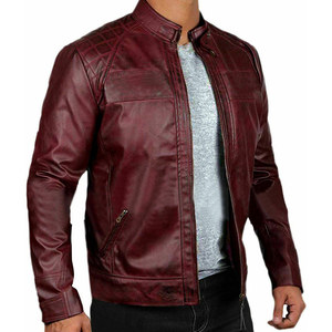 OEM Custom <b>Men's</b> Casual <b>Leather</b> <b>Jacket</b> Wool Coated Motorbike <b>Jacket</b> with Custom Embroidery <b>Men</b> and Women's Customizable Design - Product Image 4