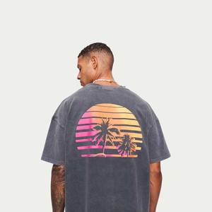 Camisetas de gran tamaño Unisex estilo callejero lavado ácido personalizadas para hombres y mujeres camisetas de manga corta Unisex - Product Image 5