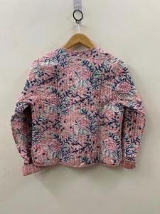 Bohemian Style Short Jacket Floral Print Cotton <b>Quilted</b> Crop Jacket Cotton Cropped Summer Suede Coat for Women - Product Image 3