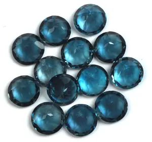 Unaffectied London Blue Topaz 2.25MM Corte Redondo Facetado Solto Precioso Natural Gemstone Azul Fazendo todos os tipos De Jóias Elegantes