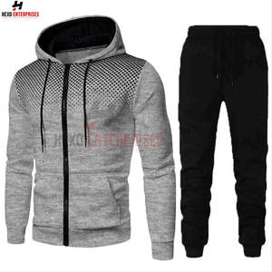 Ensemble de course d'automne de qualité en gros veste à manches longues pour hommes pantalons de survêtement vêtements de sport sweat à capuche de fitness survêtement pour hommes - Product Image 5