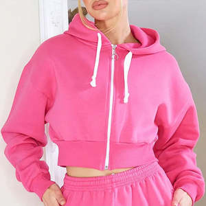 เสื้อฮู้ดดี้ผู้หญิงคุณภาพสูงสำหรับฤดูหนาว ผ้าฝ้าย 100% แขนยาว ทรงครอปท็อป เป็นมิตรกับสิ่งแวดล้อม ระบายอากาศได้ดี ราคาสมเหตุสมผล - Product Image 4