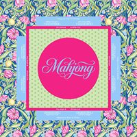 Tapis de mahjong américain avec règles, 31,5 pouces, en néoprène rose à motifs floraux, antidérapant |   Surface en néoprène souple contribuant à réduire le bruit des carreaux