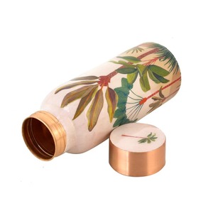 Bouteille en cuivre ayurvédique, bouteille en cuivre pour usage quotidien, bouteille en cuivre artisanale, bouteille d'eau santé, bouteille en cuivre écologique - Product Image 2