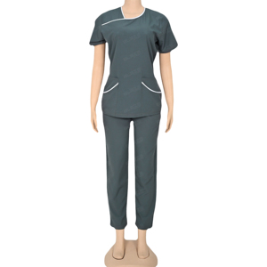 Conjunto de Uniformes Médicos Unisex para Uso Hospitalario, Tela de Sarga de Poliéster/Algodón, Parte Superior y Pantalones - Product Image 2