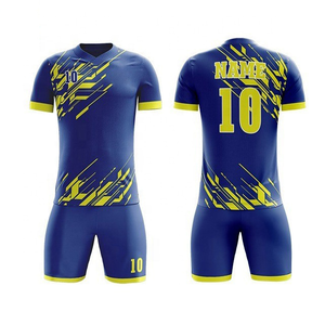 Uniformes de Fútbol de Manga Corta con Logotipo Personalizado 100% Poliéster, Uniformes de Equipo OEM Transpirables de Secado Rápido a Bajo Precio - Product Image 4