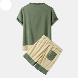 2025 nuevo chándal 2 piezas conjuntos de hombres ropa masculina transpirable diseño personalizado hombres conjunto de verano - Product Image 5