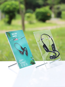 2025 Soporte de exhibición de auriculares y auriculares de acrílico transparente moderno más vendido Soporte de escritorio elegante - Product Image 2