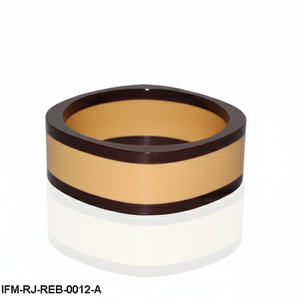 กำไลเรซิ่นทรงเรขาคณิตสี่เหลี่ยมที่มีเอกลักษณ์เฉพาะตัว กำไลสองสีที่โดดเด่น ทำด้วยมืออย่างประณีต เครื่องประดับศิลปะระดับพรีเมียม - Product Image 1