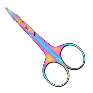 กรรไกรตัดตรงคมกริบ เครื่องมือเสริมความงามสแตนเลสสตีล สำหรับตกแต่งคิ้ว ด้ามจับเซรามิกเพื่อการตกแต่งทรงคิ้วอย่างแม่นยำ - Product Image 3