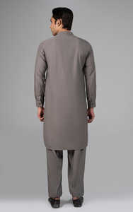 Ropa de fiesta informal Shalwar Kameez para hombres paquistaníes, tela de algodón de secado rápido estirable ajustada - Product Image 4