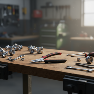 Pince à bec extra long demi-ronde à mâchoires droites Produit USAG - Product Image 3