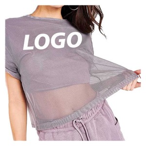 เสื้อคอกลมผ้าฝ้ายถักลายตาข่ายพิมพ์ซับลิเมชันสำหรับ100% - Product Image 2