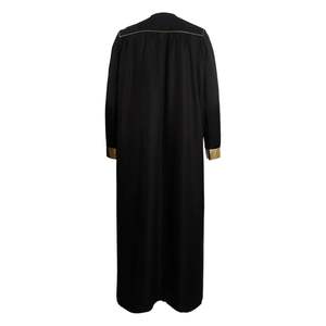 Robes de prière traditionnelles musulmanes unisexes à manches longues et longueur cheville, en coton respirant, avec broderie de logo personnalisée de haute qualité - Product Image 2