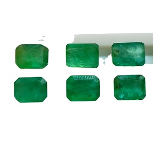 Calidad superior 100% Original Verde Zambia Esmeralda Piedra preciosa Suelta facetada Octágono Esmeralda Corte Piedras - Product Image 3
