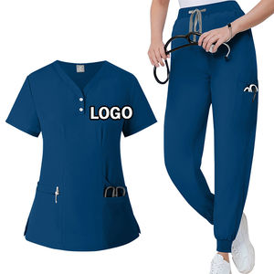 Moda mujer secado rápido médico Hospital Tops Jogger pantalones trajes Dental Doctor Scrubs enfermera uniforme conjuntos - Product Image 4