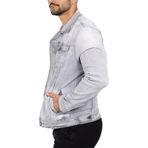 Men's New Season High Street Style <b>Winter</b> Denim <b>Jacket</b> Wholesale Custom Logo with down & Fabric Decorative Pocket - Product Image 4