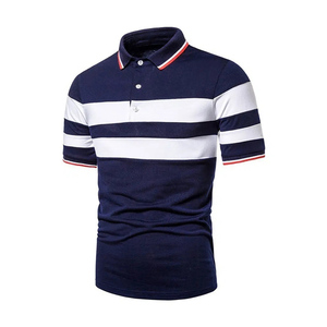 Custom Men's Jersey Polo Shirt with Short Sleeve Cut and <b>Sew</b> Panel in Multiple Solid Colors Custom Design and Logo - Product Image 1