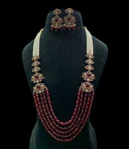 Ensemble de colliers de marié élégants et à la mode Bijoux à la mode incorporés avec des perles pour le type de chaîne de perles d'anniversaire de fiançailles - Product Image 1