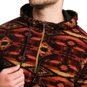 เสื้อมีฮู้ดแนวสตรีทแบบลำลองสำหรับผู้ชายผ้าคอตตอนผสมซิปสำหรับฤดูหนาวพิมพ์ลายพัฟ - Product Image 2