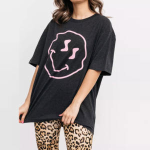 Respirant 100% coton surdimensionné t-shirt lavé lourd t-shirt femmes hommes goutte épaule en gros pierre Vintage lavage à l'acide t-shirt - Product Image 5