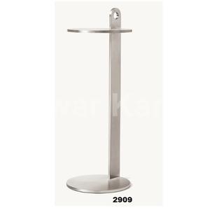 Mesa auxiliar redonda de acero inoxidable sólido plata hecha a mano con pulido a mano Ideal para el hogar y la Oficina - Product Image 1